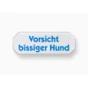 Metafranc Hinweisschild Vorsicht bissiger Hund Kunststoff weiß
