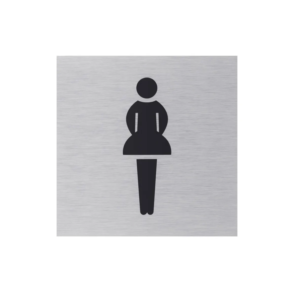 Metafranc Hinweisschild WC Damen Aluminium grau