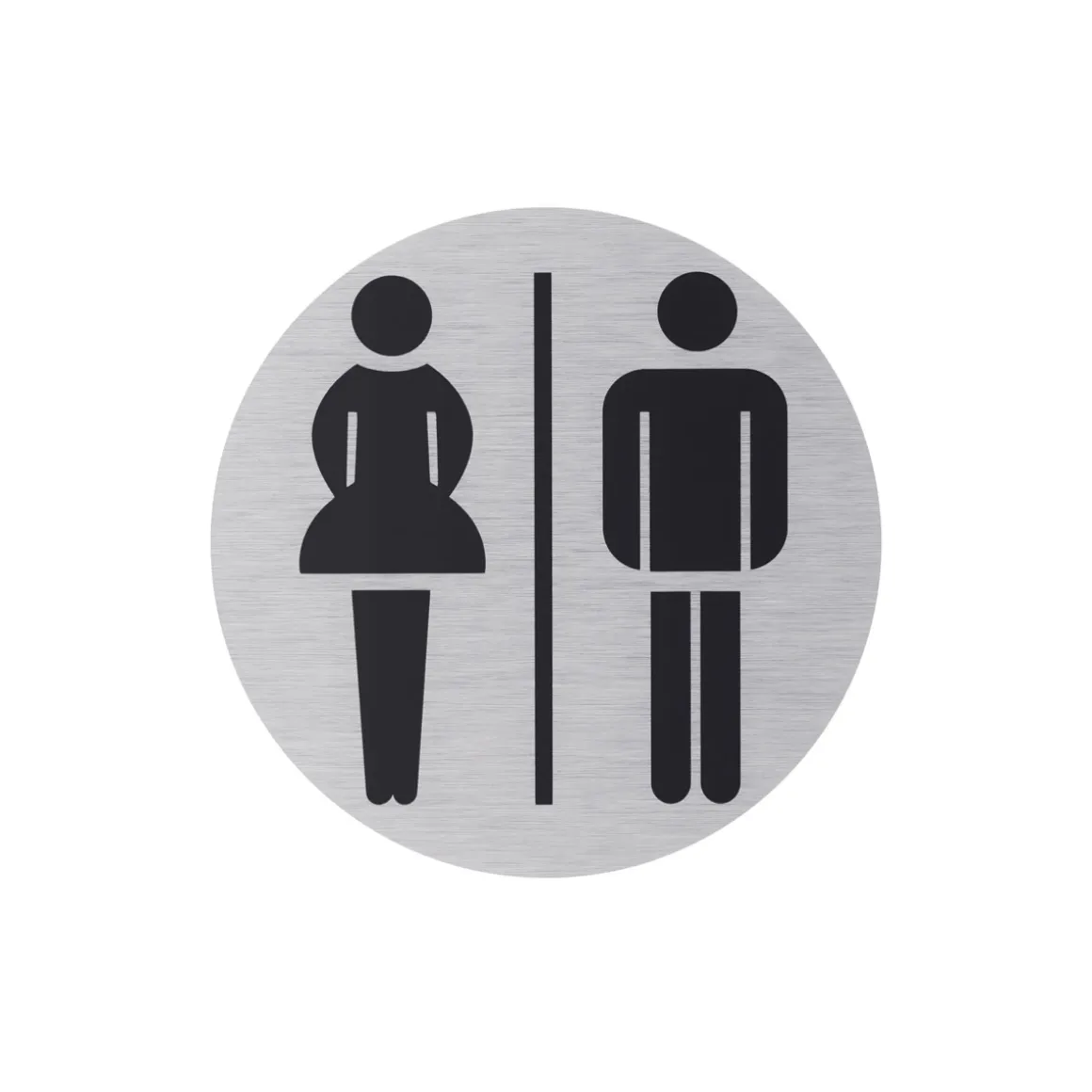 Metafranc Hinweisschild WC Damen und Herren Aluminium grau