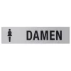 Metafranc Hinweisschild WC Damen Aluminium grau