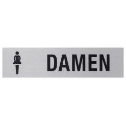 Metafranc Hinweisschild WC Damen Aluminium grau