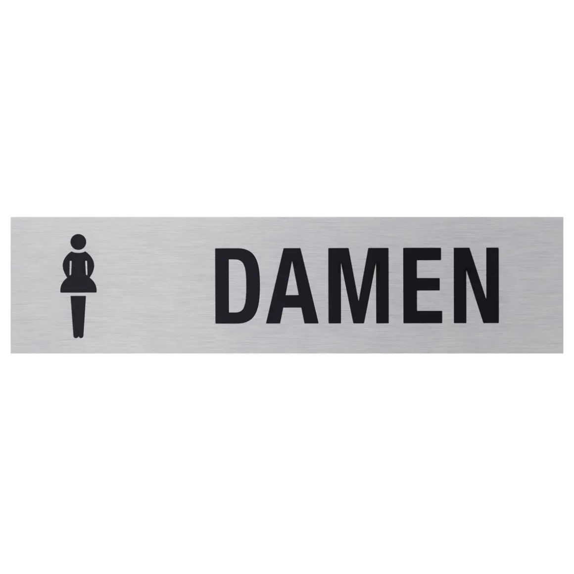 Metafranc Hinweisschild WC Damen Aluminium grau