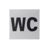 Metafranc Hinweisschild WC Text Aluminium grau