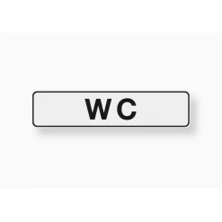 Metafranc Hinweisschild WC Kunststoff weiß