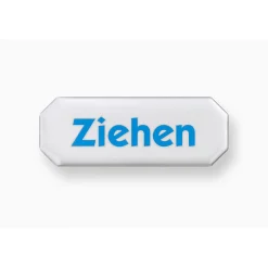 Metafranc Hinweisschild ziehen Kunststoff weiß
