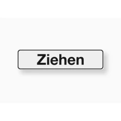 Metafranc Hinweisschild ziehen Kunststoff weiß