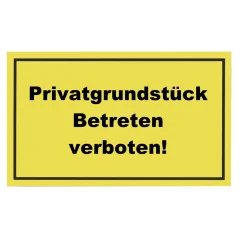 Metafranc Verbotsschild Privatgrundstück Kunststoff rot