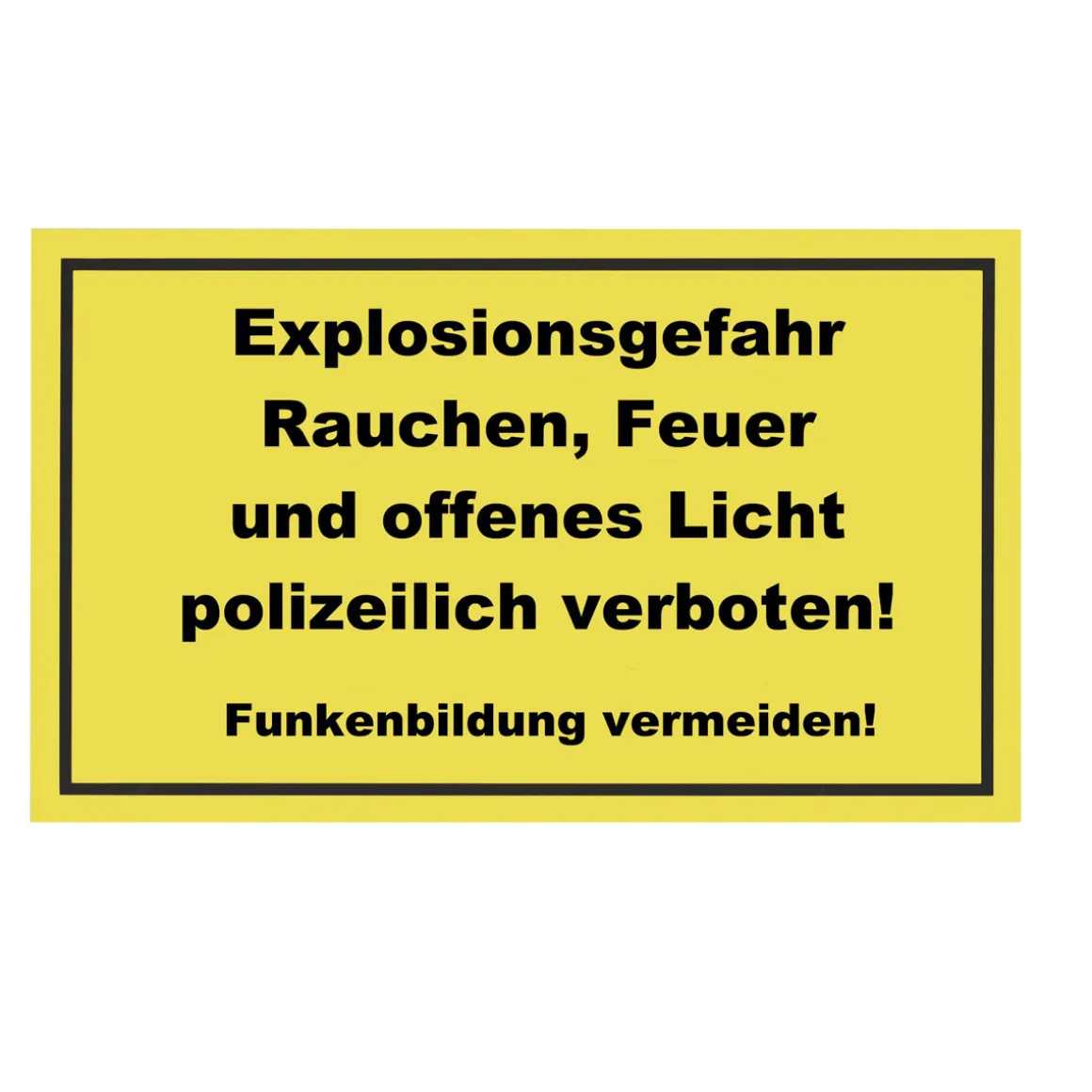 Metafranc Verbotsschild Rauchverbot Kunststoff gelb