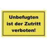 Metafranc Verbotsschild Zutritt verboten Kunststoff gelb