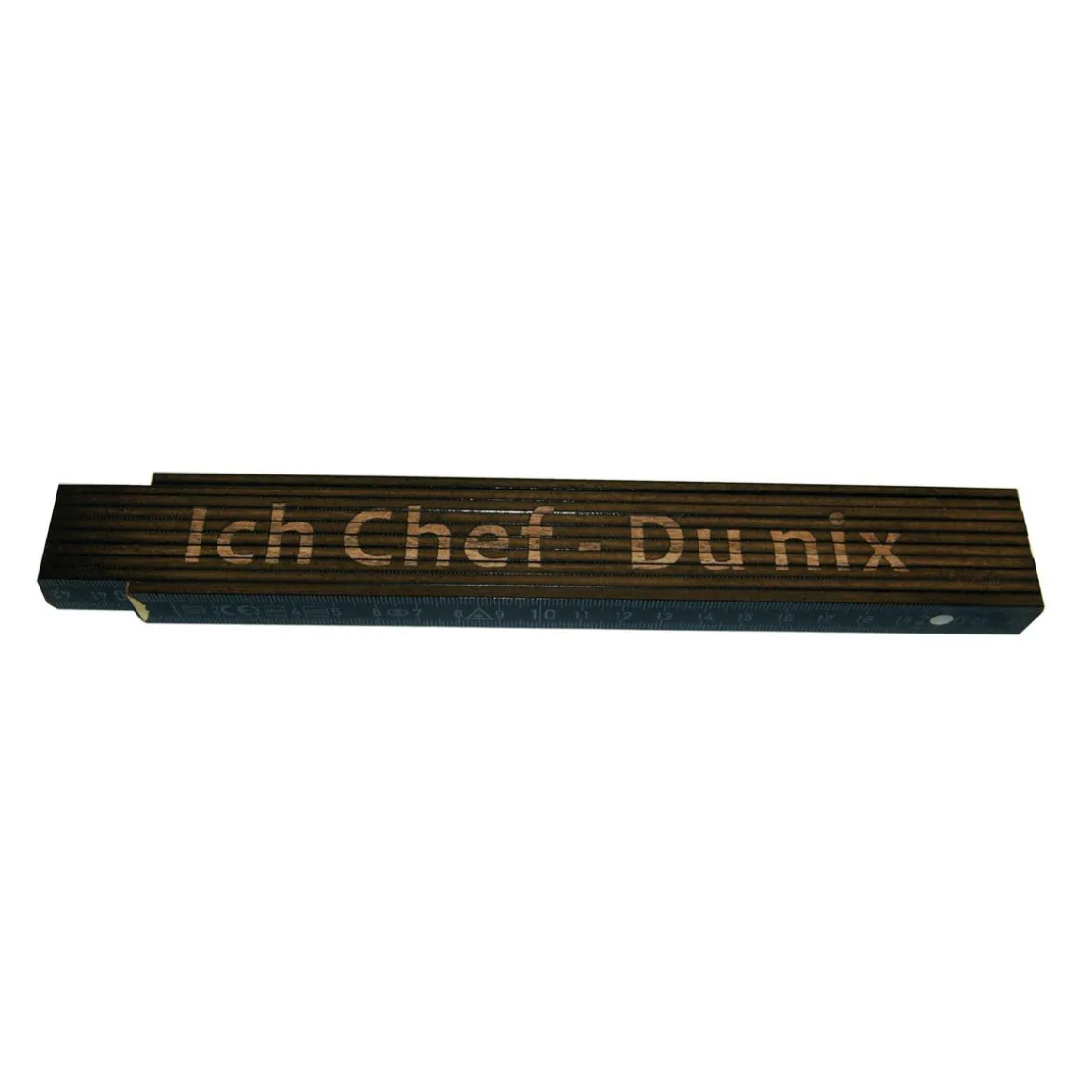 Meterstab Ich Chef Du nix versch Sprüche 2m schwarz