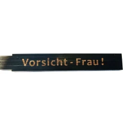 Meterstab Vorsicht- Frau! 2m schwarz