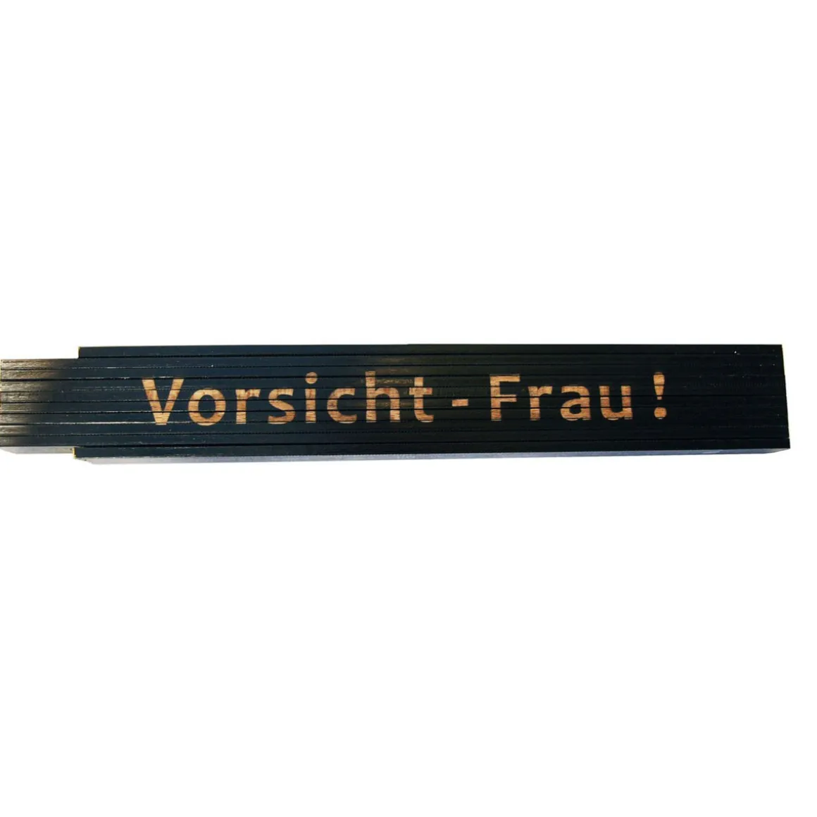 Meterstab Vorsicht- Frau! 2m schwarz