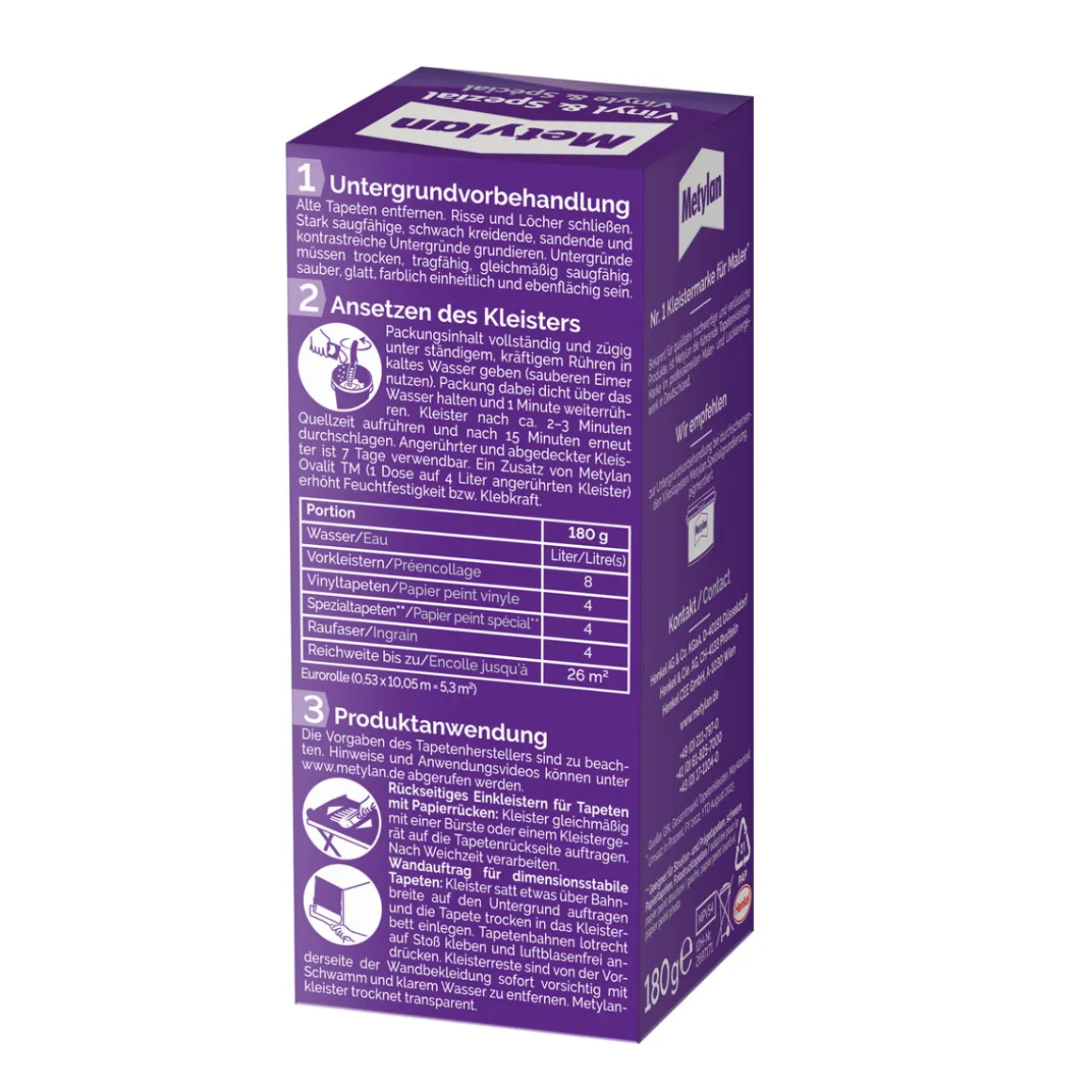 Metylan Tapetenkleister Vinyl & Spezial 180 g