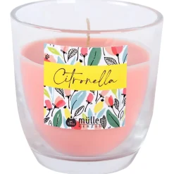 Müller-Licht Citronella Kerzenglas 75x75mm melon