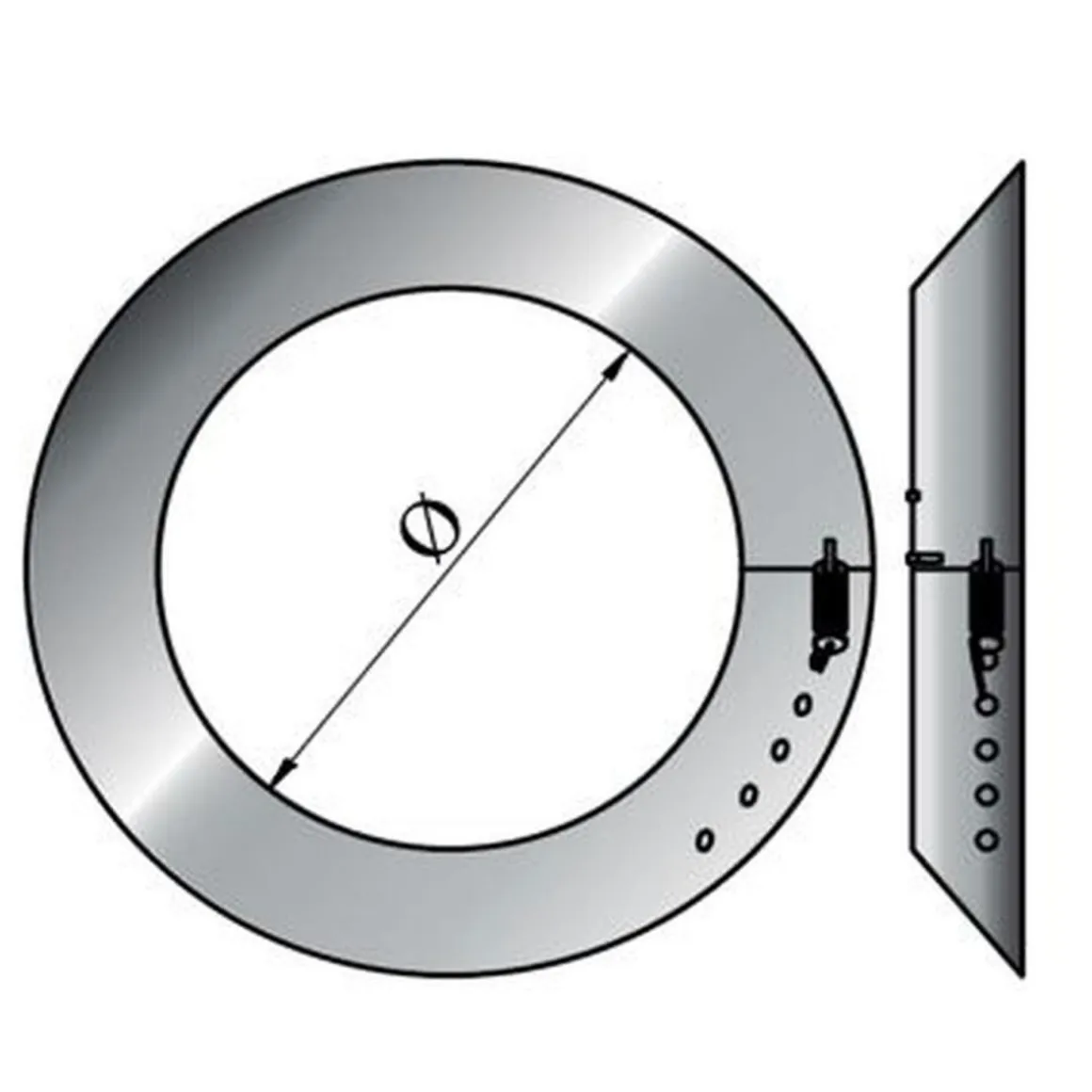 MyFireTool FAL Rosette verstellbar 100/120 mm