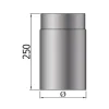 MyFireTool Rauchrohr 250 mm Ø 150 mm grau 2 mm