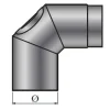 MyFireTool Rauchrohrbogen 90 Grad Ø120mm 2mm mit Tür 3-teilig grau
