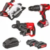 MyTool Akku-Komplettsett mit Schlagbohrmaschine Bohrhammer Handkreissäge inkl Akku und Ladegerät