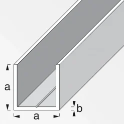 MyTool Quadrat-U 23,5 mm 1m Aluminium silber
