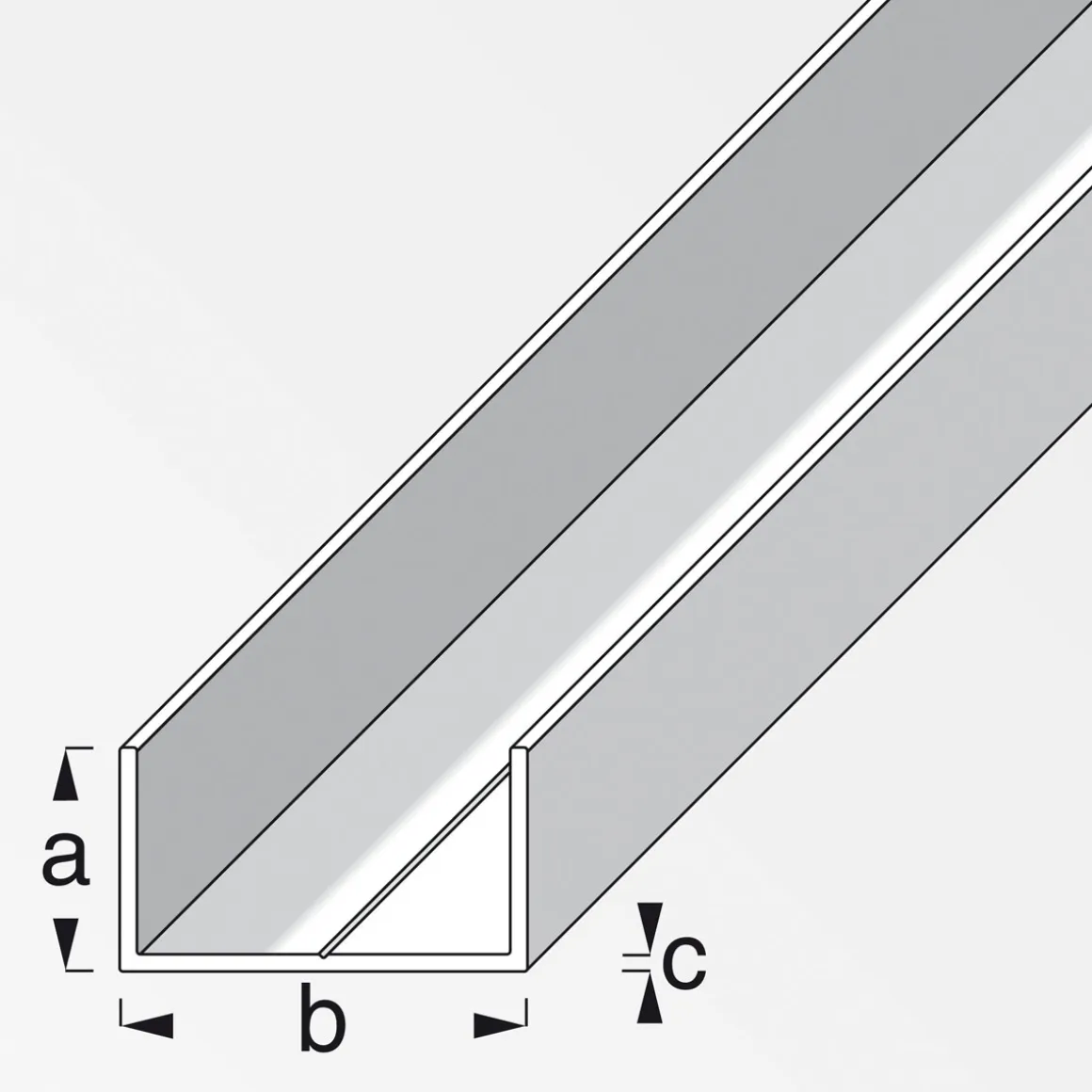 MyTool U-Profil 11,5 x 19,5 mm 2,5m blank