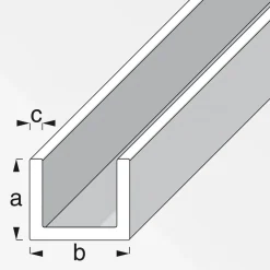 MyTool U-Profil 8 x 10,1 x 1,3 cm 2m silber