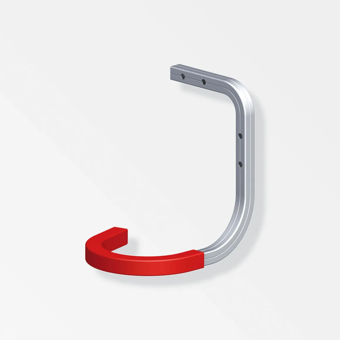 MyTool Wand- und Decken-Fahrradhaken 150 mm gummiert rot