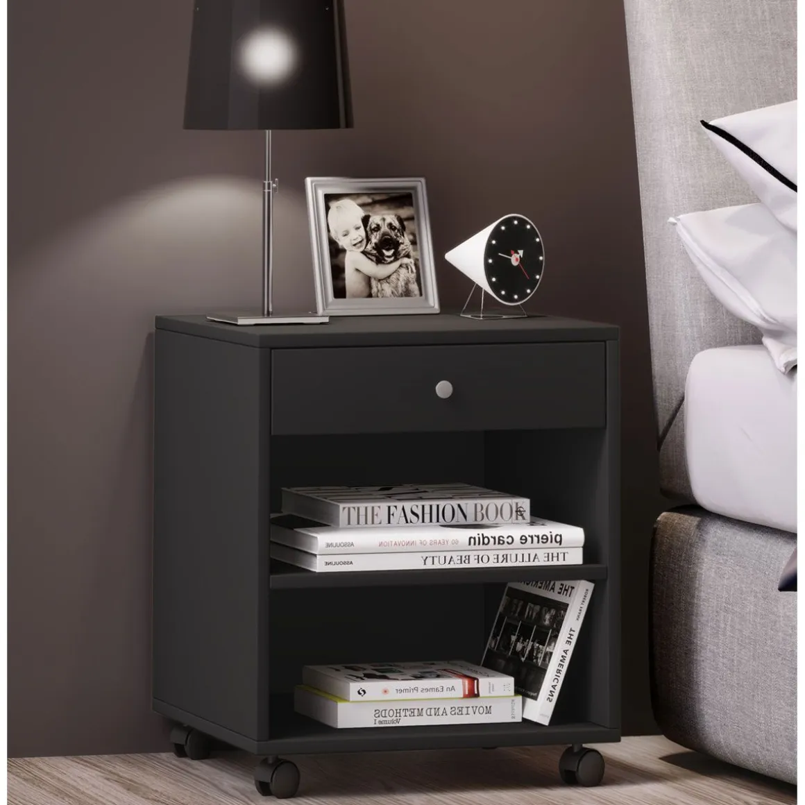 Nachttisch Rolda grau