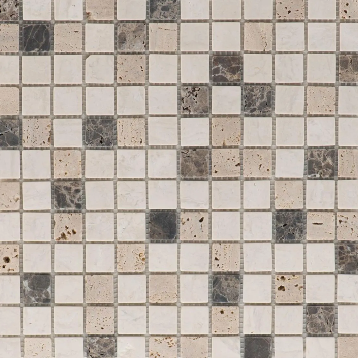Natursteinmosaik Kronos Travertin Beige 30,5 x 0,8 cm