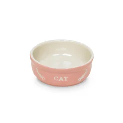 Nobby Katzen Keramikschale rosa/beige Durchmesser 13,5 x 5 cm