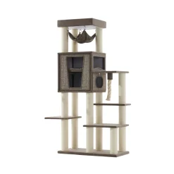 Nobby Kratzbaum Kasil 100 x 50 x 203 cm braun-Leinenoptik