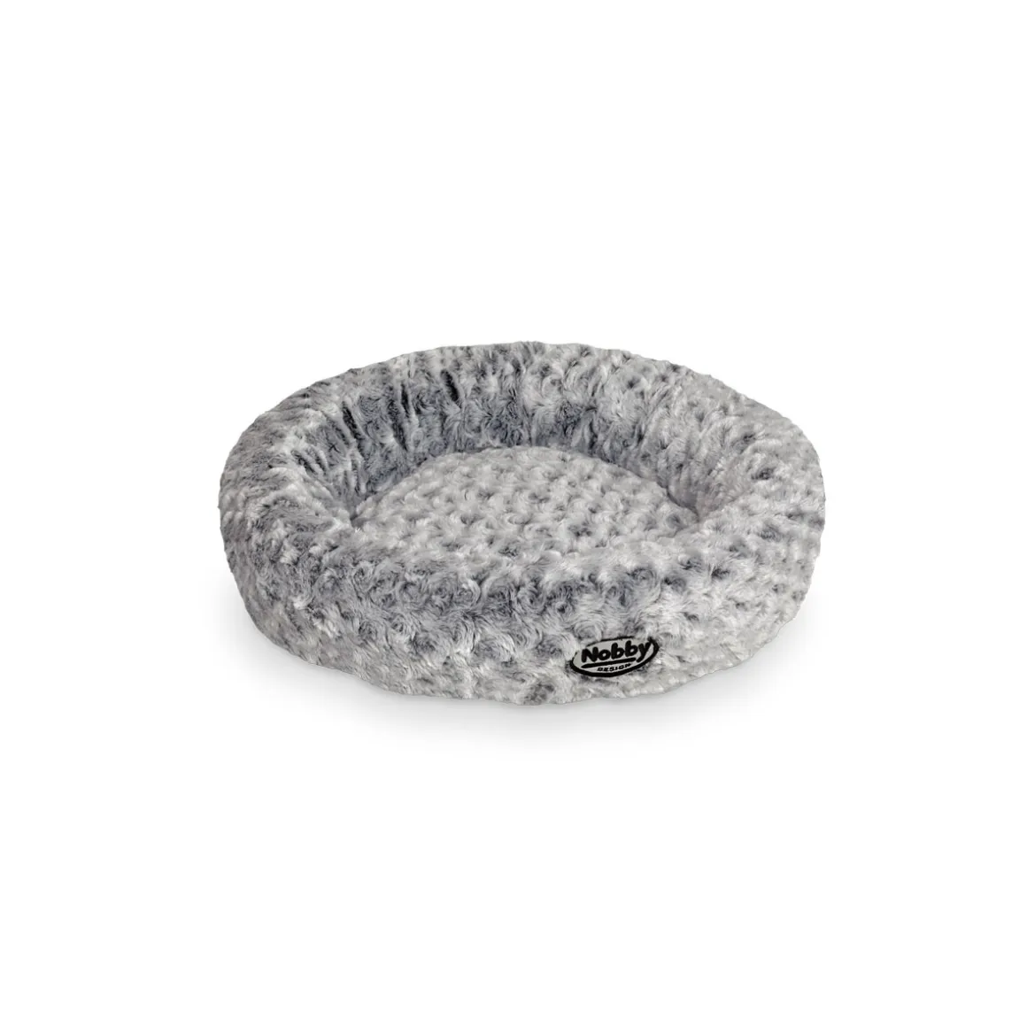 Nobby Softplüsch-Bett Donut ARUSHA schwarz meliert Durchmesser 45 cm