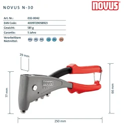 Novus Blindnietzange N-30