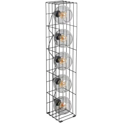 näve Stehleuchte Cesta schwarz Glas