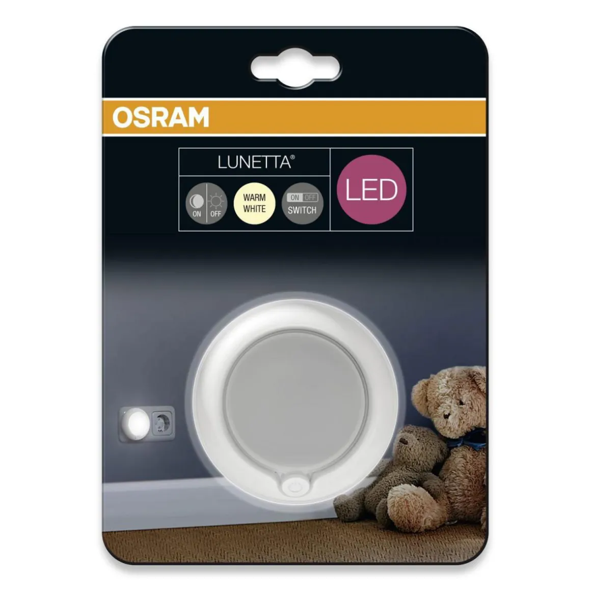 Osram LED-Nachtlicht Lunetta Round weiß