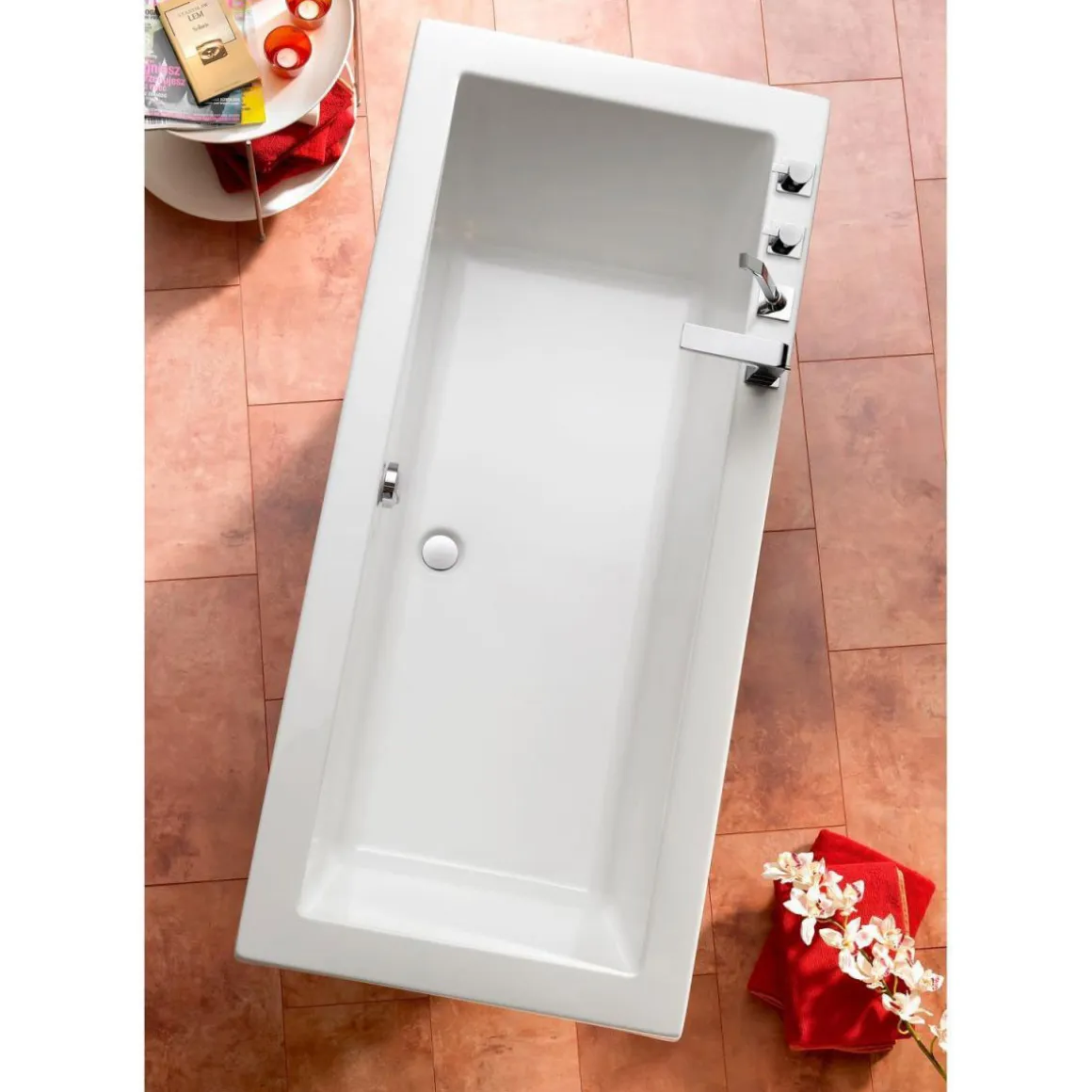 Ottofond Badewanne Cubic 170x75 cm weiß
