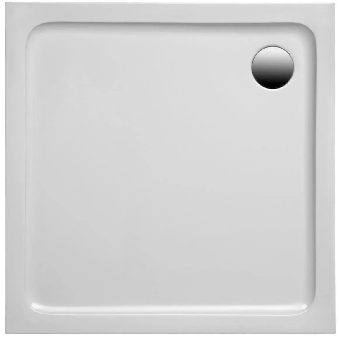 Ottofond Komplettset Duschwanne quadratisch 80 x 80 cm weiß mit Träger und Ablaufgarnitur