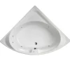 Ottofond Whirlpool-Eckwanne 136 cm weiß mit Whirlpool Typ 1 chrom