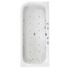 Ottofond Whirlpool-Komplettset Spirit links 180 x 80 cm weiß inklusive Wannenrandarmatur S2000