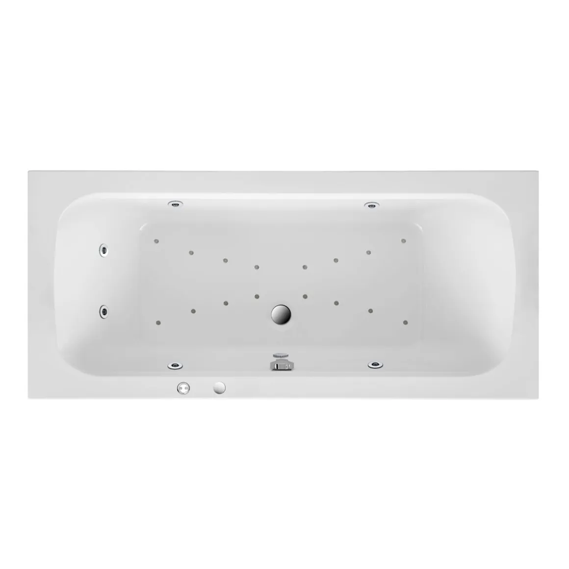 Ottofond Whirlpool-Set Malta 180 x 80 cm weiß/chrom Typ 3