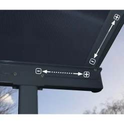Palram Canopia Capri Alu Terrassenüberdachung Polycarbonat 3x9,2 m grau