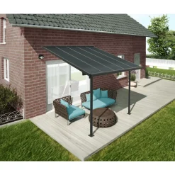Palram Canopia Capri Alu Terrassenüberdachung Polycarbonat 3x3 m grau