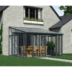 Palram Canopia SanRemo Alu Wintergarten Polycarbonat 4x4,4 m grau