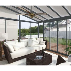 Palram Canopia SanRemo Alu Wintergarten Polycarbonat 4x4,4 m grau