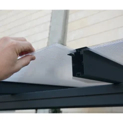 Palram Canopia Sierra Alu Terrassenüberdachung Polycarbonat 3x8,5 m grau