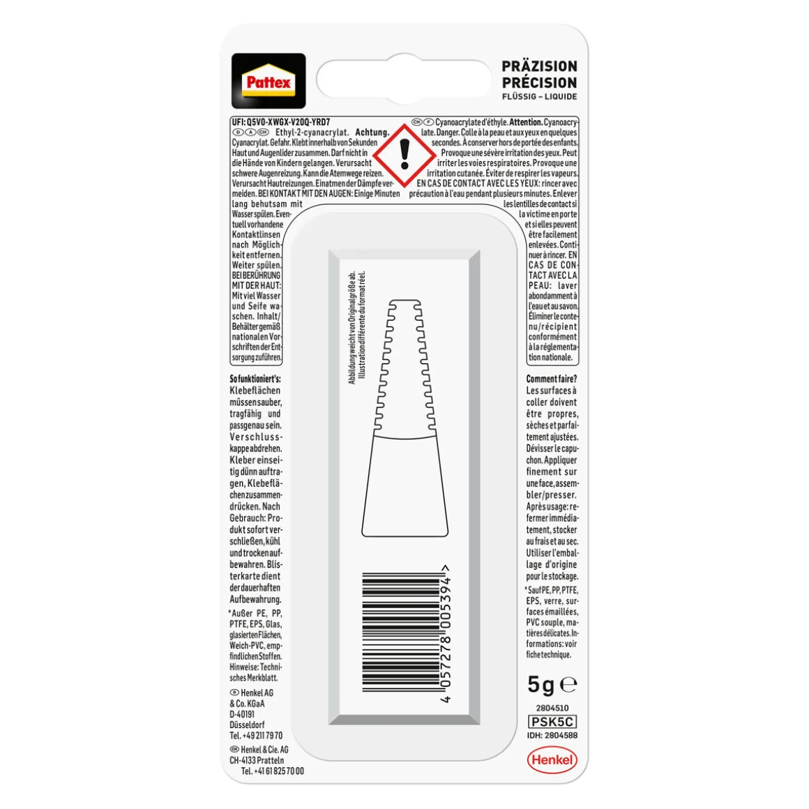 Pattex Sekundenkleber Präzision 5 g