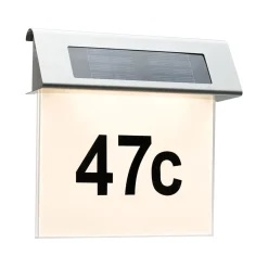 Paulmann Outdoor Solar Hausnummernleuchte IP44 LED 1x0,2W Edelstahl Weiß