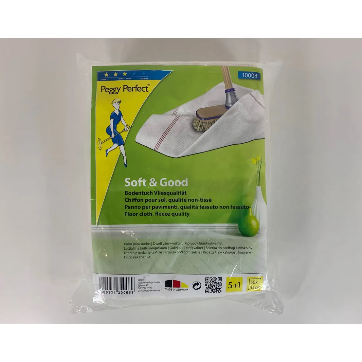 Peggy-Perfect Scheuertuch Vlies 5+1er Pack