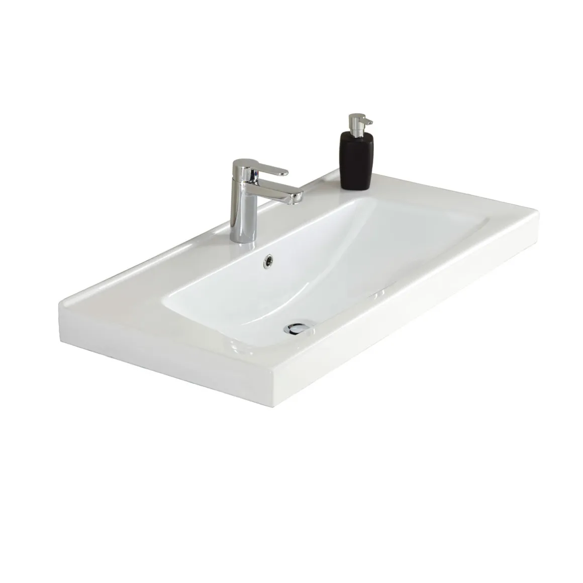 Pelipal Keramikwaschtisch Forli weiß Fokus 5005 92,5 x 7 x 46,5 cm