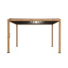 Pergola 111 Deluxe Dark Oak Holzoptik 300 x 250 x 600 cm