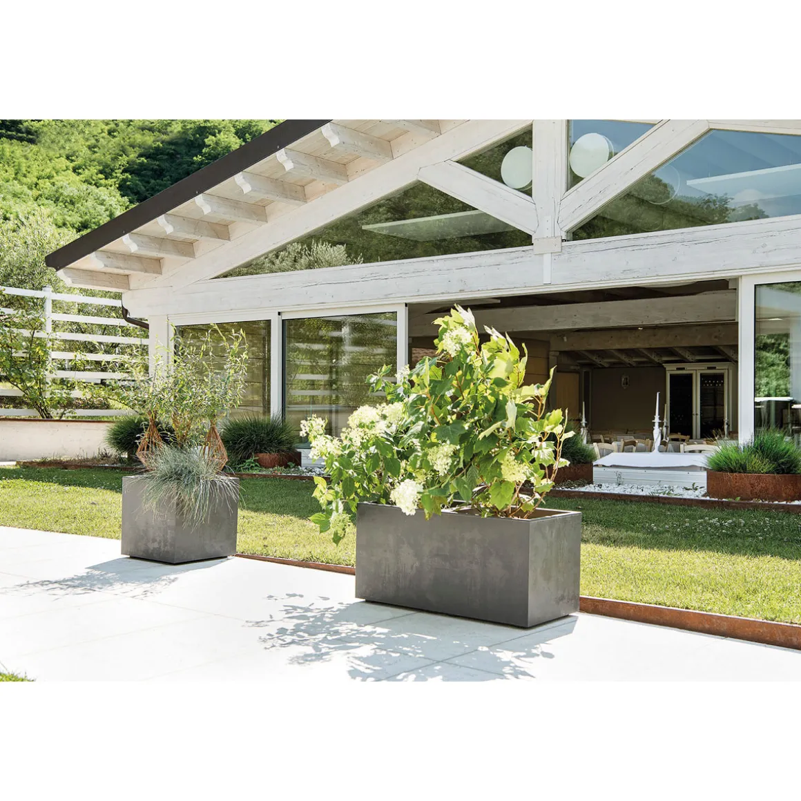 Pflanztopf Millennium anthrazit 39 x 39 x 39 cm